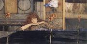 Fernand Khnopff I Lock My Door Upon Myself France oil painting artist